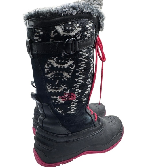 The North Face Women's Black and Pink Winter Boots - Size 7.5 - Picture 6 of 11